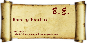 Barczy Evelin névjegykártya