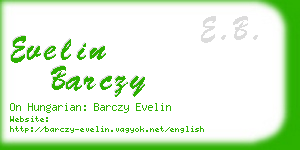 evelin barczy business card